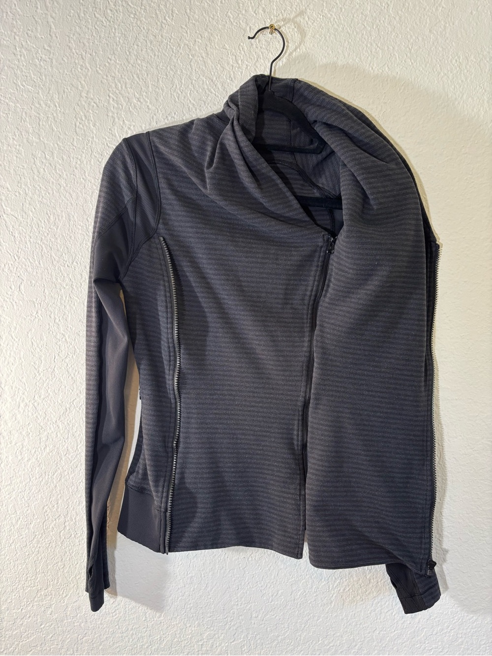 Lululemon Bhakti Yoga Jacket Luon Pique Black Dark Slate Black Size 6 - Picture 10 of 14